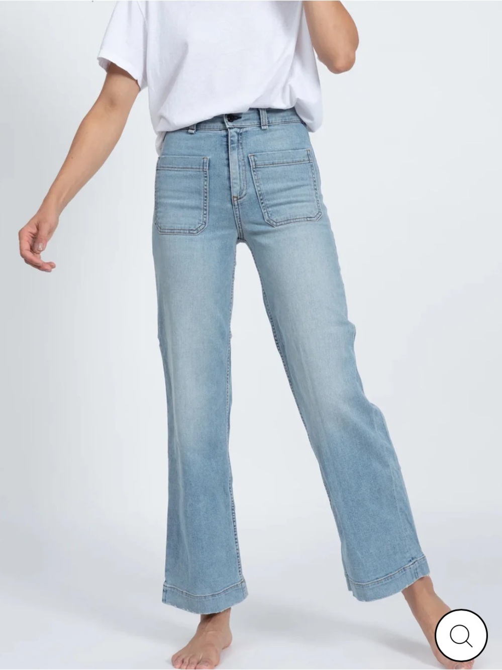 ASKK NY Light Blue sailor High-Rise Wide-Leg Jeans, 28 waterstreet - Picture 2 of 9